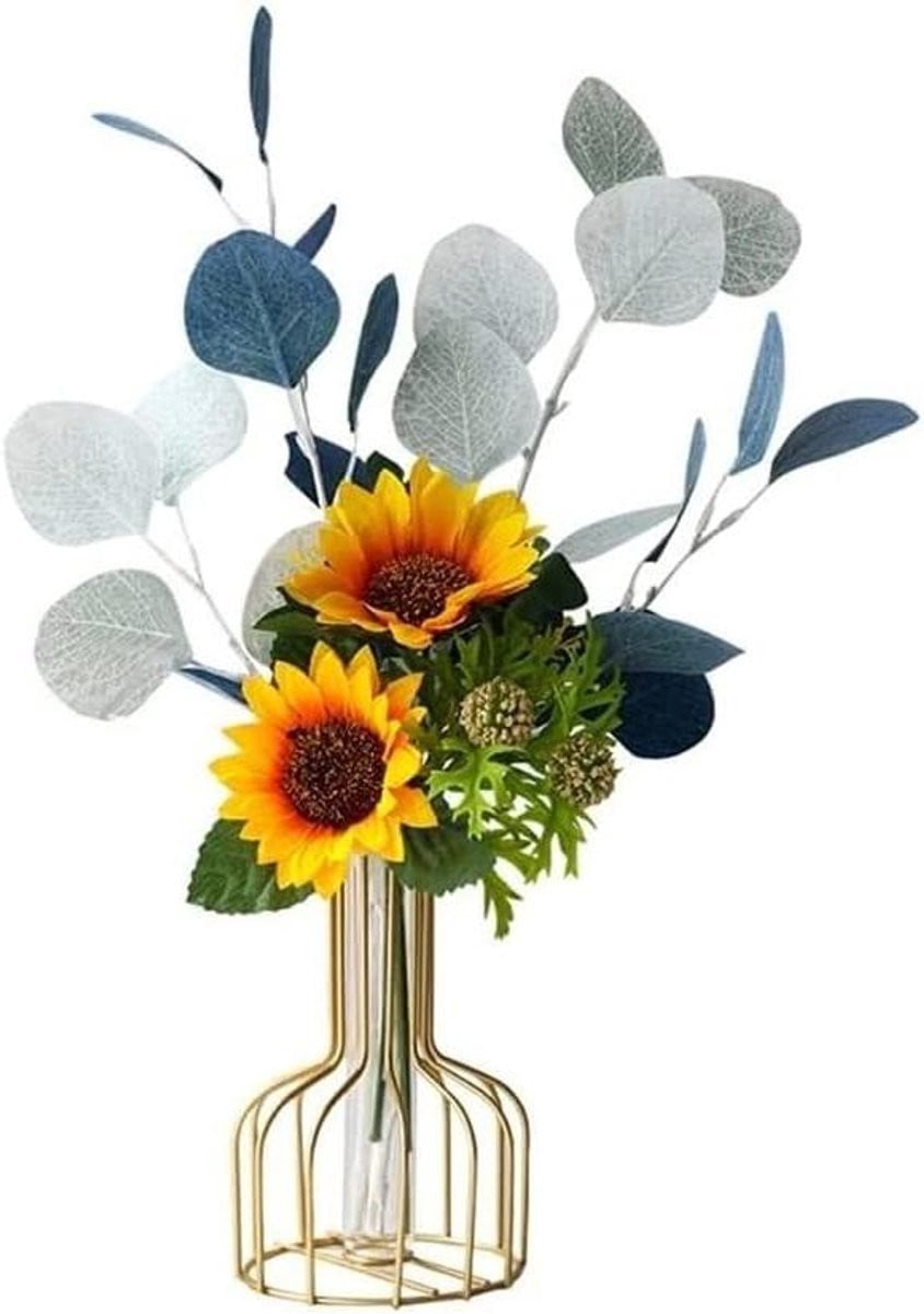 Kunstbloemen Zonnebloemen Geel - Nep Boeket van Zijde voor Huisdecoratie