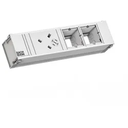 Bachmann Multi-Tischsteckdose EB weiß Aluminium 912.717