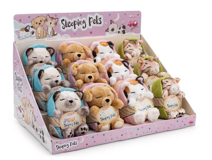 Nici Plüschfigur Nici 63130 Sortiment Kuscheltier Sleeping Pets 12cm 4 Designs