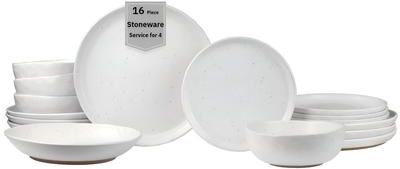 Sango Kaya White 16 Piece Dinnerware Set, Service for 4