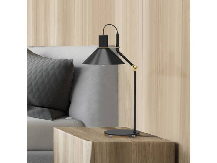 Tafellamp Zinga, zwart, Woon-/ Eetkamer, metaal, Vintage, Tafellamp
