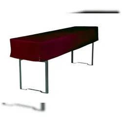 TexDeko Biertischhusse Tischdecke 3/8 Länge für Bierzelttisch Premium blickdicht waschbar 220x50x30cm (Bordeaux)