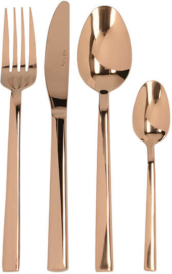 Mikasa Ciara Diseno 16 Piece Cutlery Set Copper