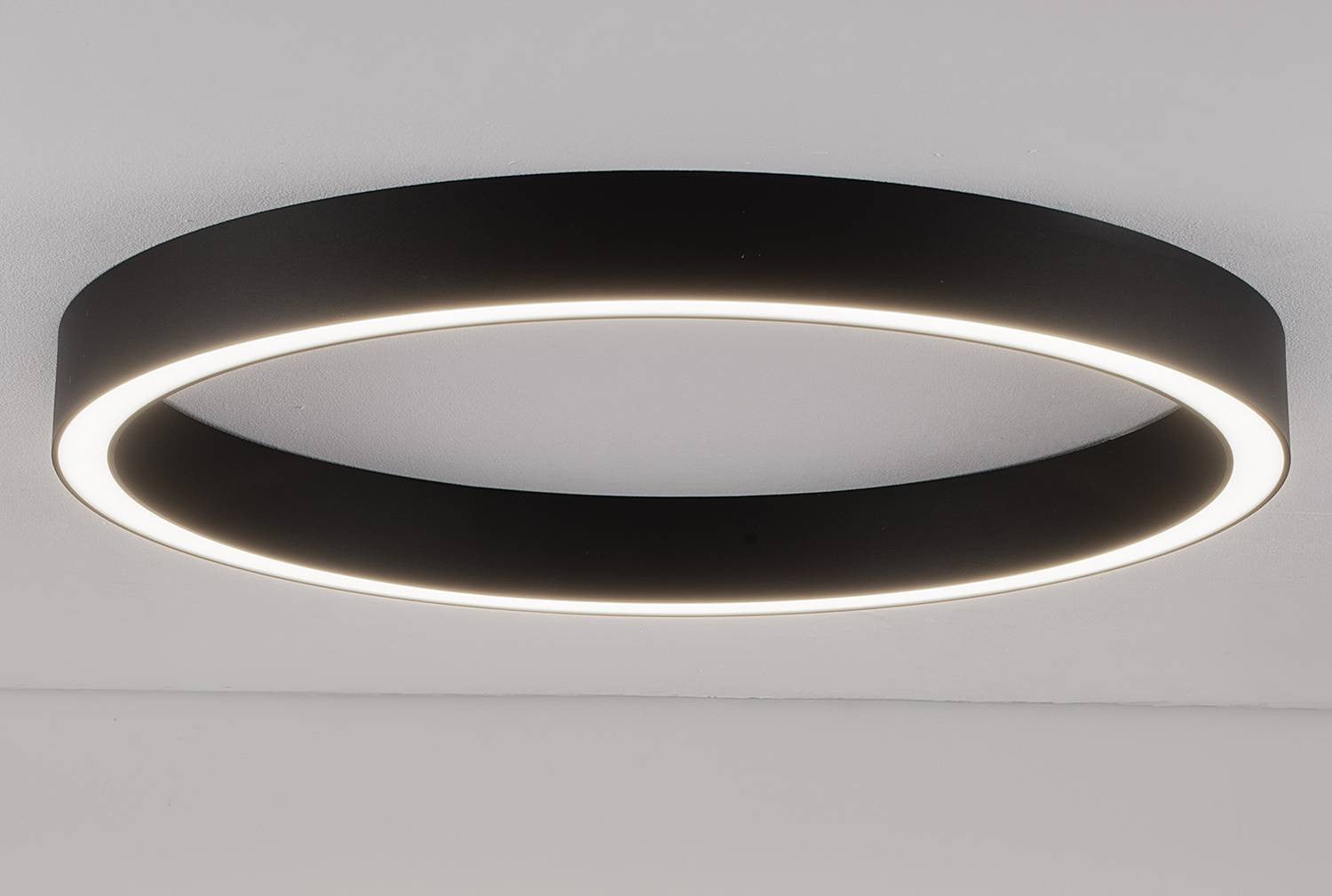 Nova Luce Design Plafondlamp zwart Ø 80cm met LED en dimbare warm-witte verlichting