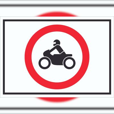 HB-Druck Schild Verbot Krafträder Symbol A5 (148x210mm)