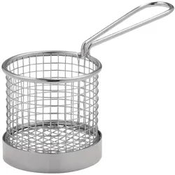 Olympia rundes Frittierkörbchen mit Stiel Edelstahl 8cm