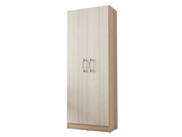 Armoire Multifonctions - LAVANDA - 2 Portes - Imitation Chêne Clair - Imitation Erable - 61x31.8x160.6 cm