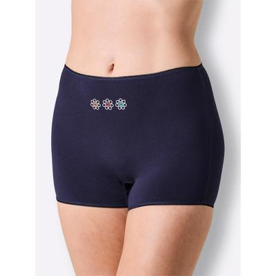 Panty WÄSCHEPUR, Damen, Gr. 46, 4 Stk., blau (marine, marine, bedruckt), 95% Baumwolle, 5% Elasthan, Unterhosen Panty