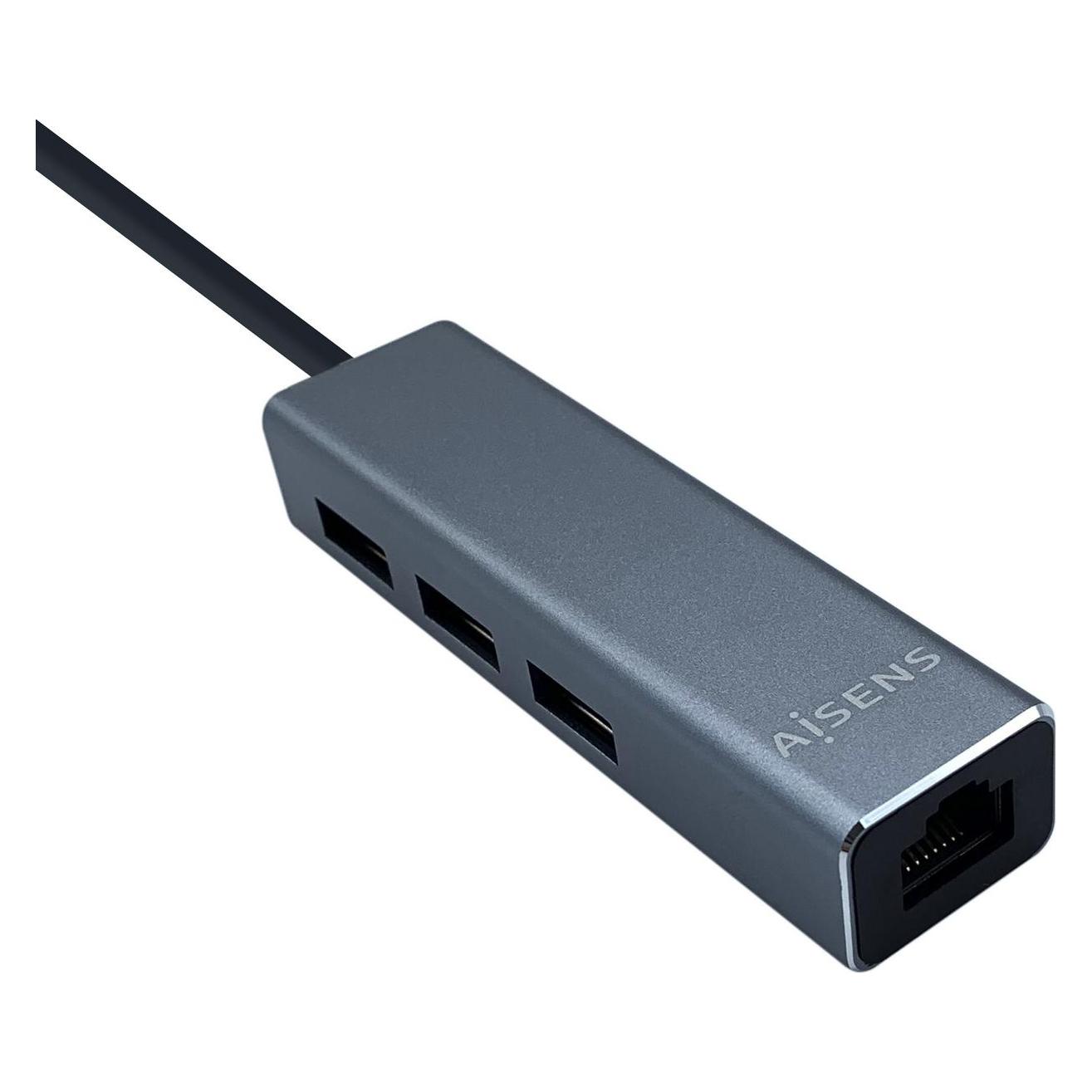 Aisens A109-0396 Schnittstellen-Hub USB 3.2 Gen 1 (3.1 Gen 1) Type-C Grau (USB-C, 4 Ports) (A109-0396)