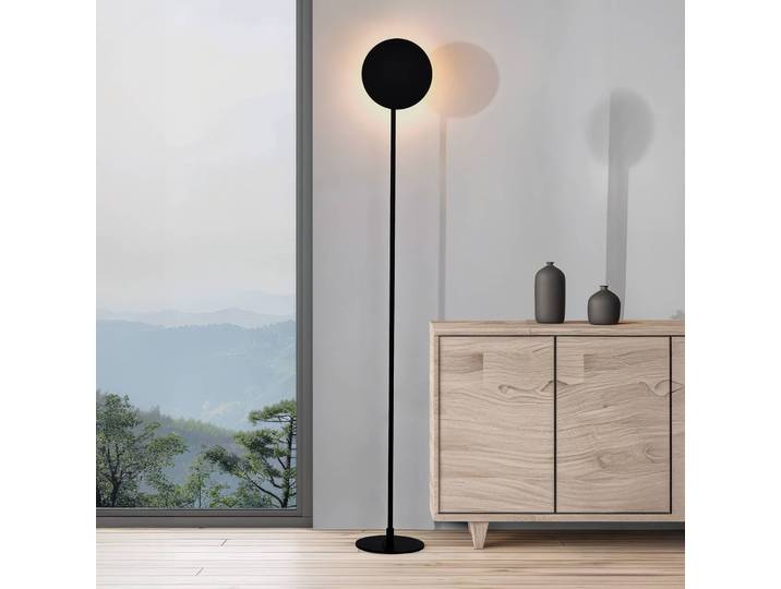 Viokef Stehlampe Isabel, schwarz, für Wohn- / Esszimmer, Aluminium, Modern