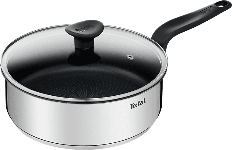 Sartén - Tefal Primary E30932, 24 cm, Acero inoxidable, Revestimiento antiadherente, Compatible con inducción, Garantia de 10 años.