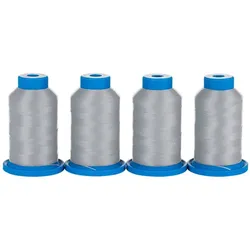Mettler Seraflock im 4er-Pack, Stärke: 120, 1000m-Spule, grau