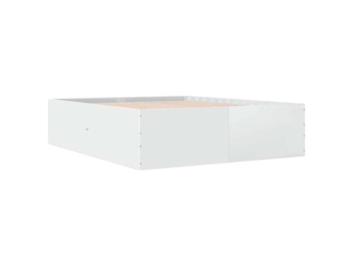 vidaXL Bettgestell Weiß 150x200 cm Holzwerkstoff