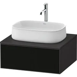 Duravit Zencha Konsolenwaschtischunterbau wandhängend Graphit & Schwarz Linienstruktur n/a & Superma ZE4810063800000