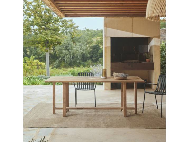 Gartentisch Antonia aus massivem, recyceltem Teakholz, 200 - Natur