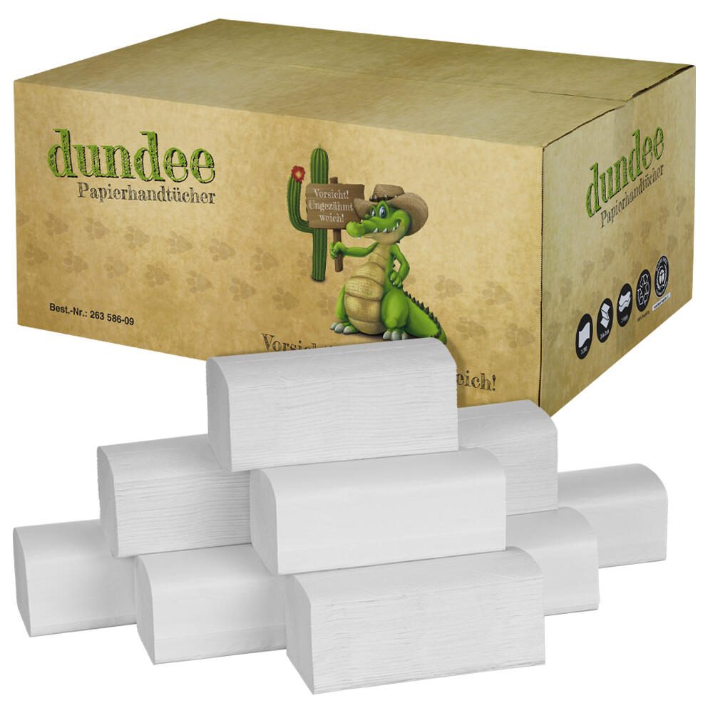 dundee Papierhandtücher, weiß 2-lagig 4012200