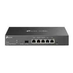 TP-Link (TL-ER7206) SafeStream Gigabit Multi-WAN VPN Router, Omada SDN, 5x GB LAN, Up to 4x WAN, SFP Port, A, Router, Schwarz