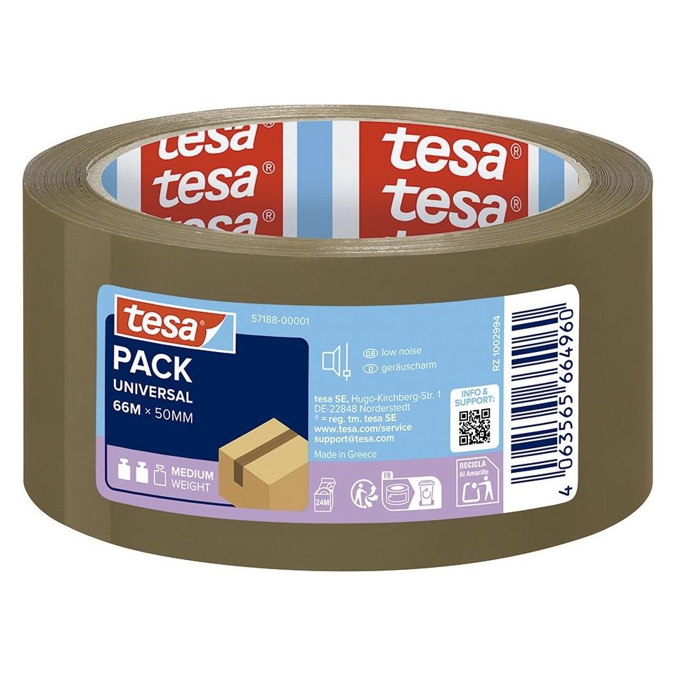 tesa Universelles braunes Klebeband 45 Mikron 50 mm x 66 m (50 mm) (57188-00001-00)