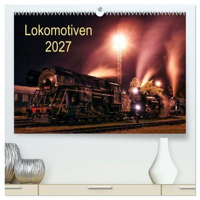 Lokomotiven 2027 (hochwertiger Premium Wandkalender 2027 DIN A2 quer), Kunstdruck in Hochglanz