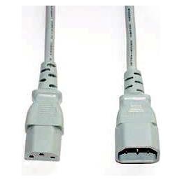 E+P SW 13 2m C14-Koppler CEE7/14 Grau Stromkabel (2 m) (SW 13)