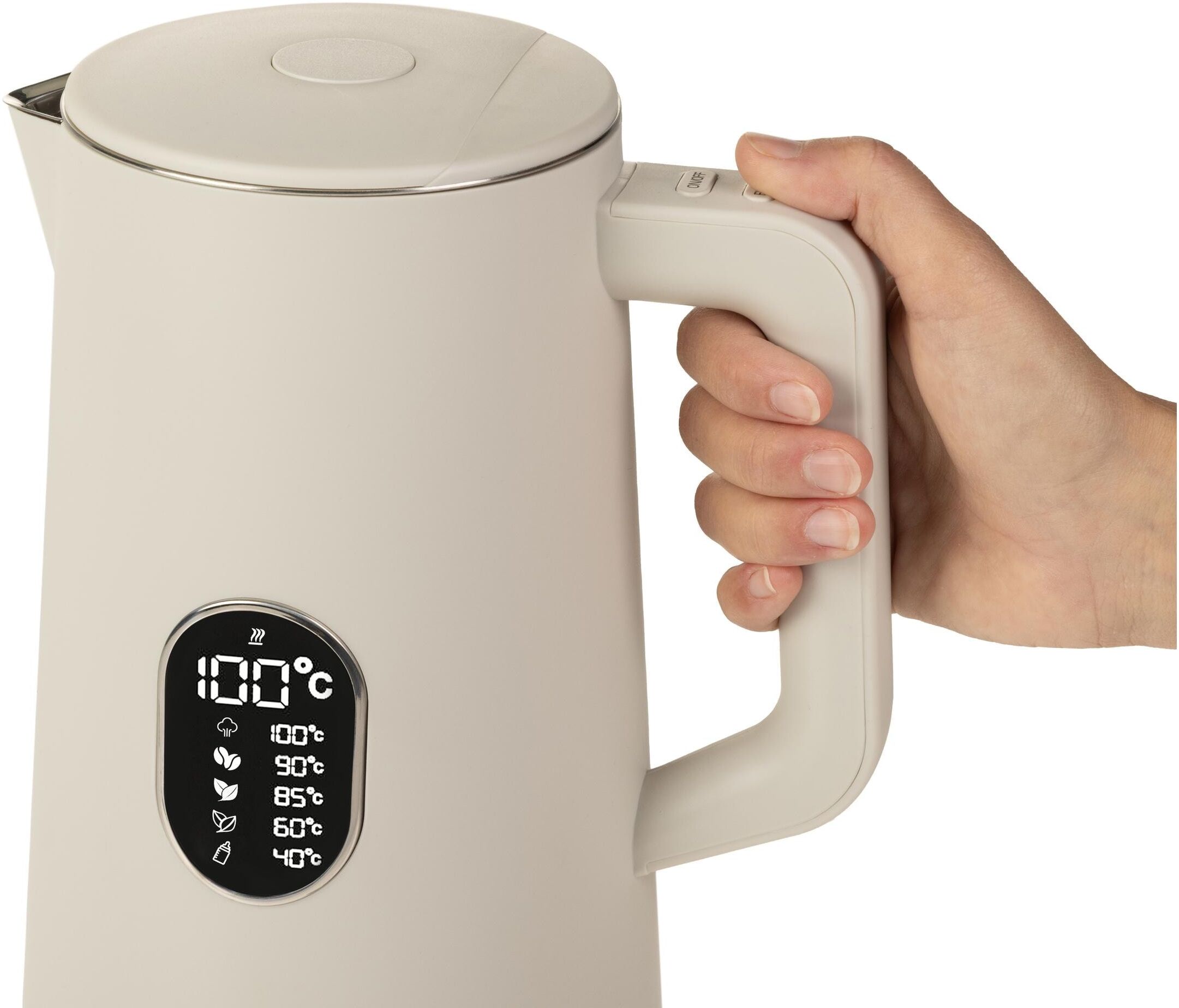FURBER Wasserkocher "Veloce, 1,5 L", beige (natur), Wasserkocher, Wasserkocher natur Einheitsgröße
