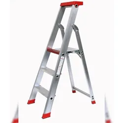 Stehleiter 3 Stufen Profi 149x50x16cm ALU SZAGATO Stufenleiter 3 Stufen Stehleiter 3 Stufen Aluleiter 3 Stufen Haushaltsleiter 3 Stufen Bockleiter