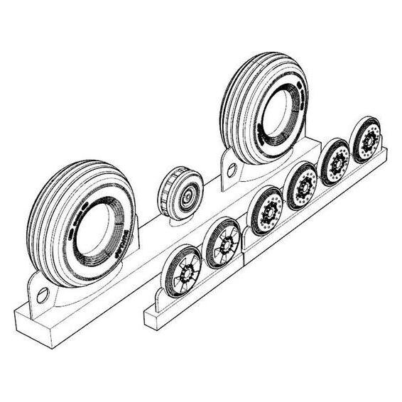 Brengun DH 98 Mosquito wheels (BRL72206)