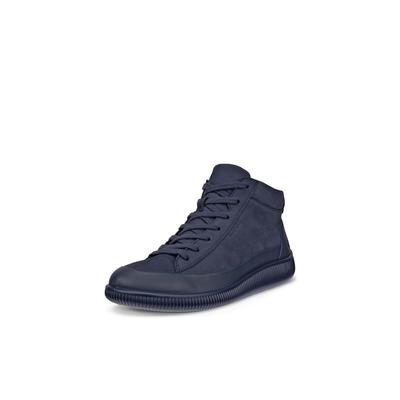 Schnürstiefelette ECCO "ECCO SOFT ZERO", Damen, Gr. 37, blau (schwarz), Nubukleder, Schuhe Schnürstiefelette, Outdoorschuh, Schnürboots, waterproof