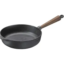 Skeppshult Gusseisen Servierpfanne Walnussgriff, Pfanne + Kochtopf, Braun, Schwarz