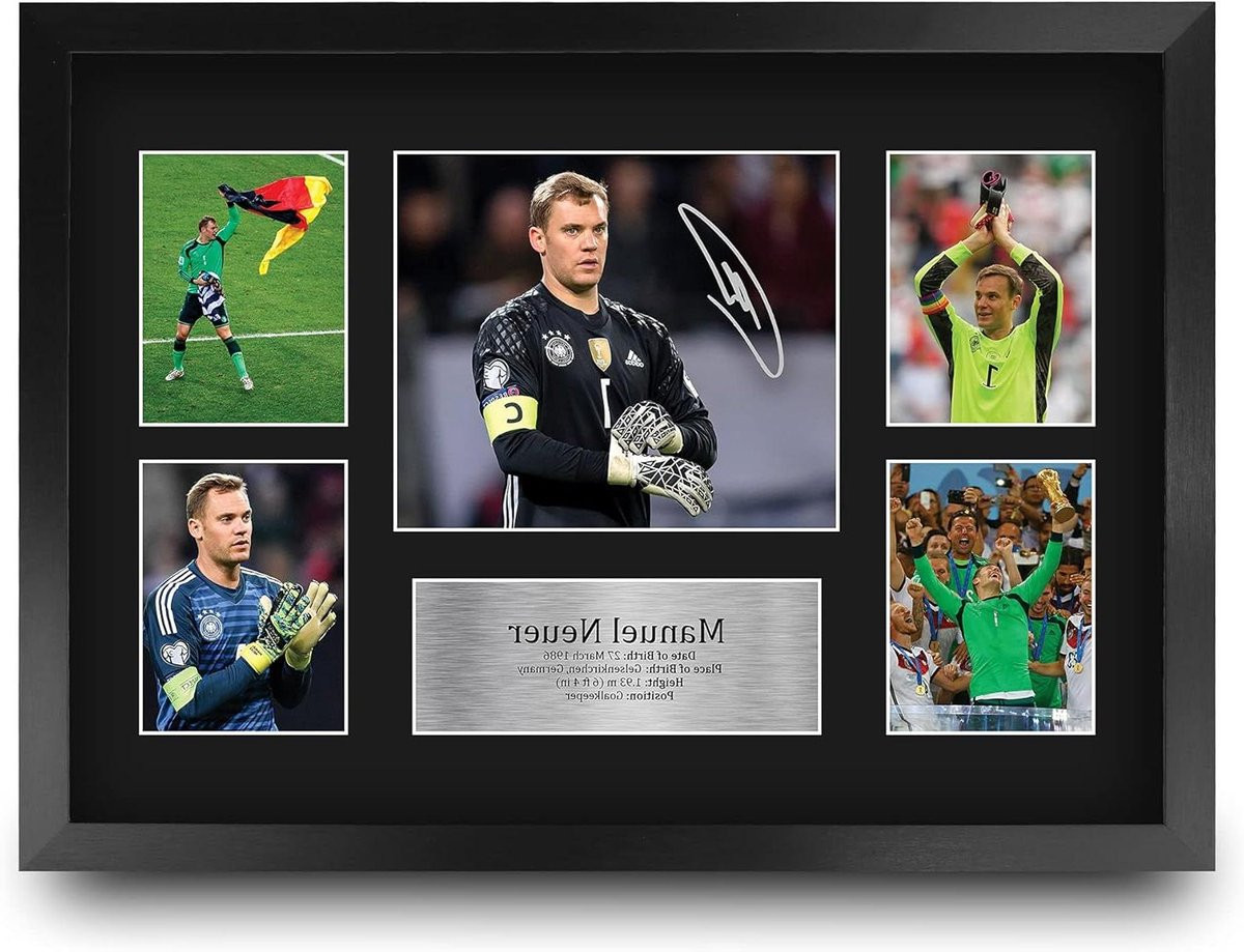 Zwarte Foto Display voor Voetbal Memorabilia - A3 Formaat