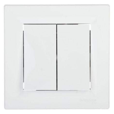 Schneider Electric Asfora Doppelknopf weiss (EPH1100321) (EPH1100321)