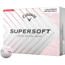 Callaway Golfbälle Supersoft Splatter 360 - 12er Pack , rot