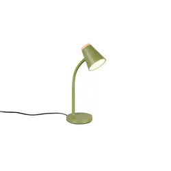LED Tischleuchte Leselampe Schreibtischlampe Kunststoff grün flexibel H 36 cm