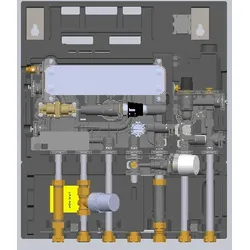 Danfoss Wohnungsstation EvoFlat 4,0 F2 E für Heizkörper, Wasserschlagdämpfer, Ed...