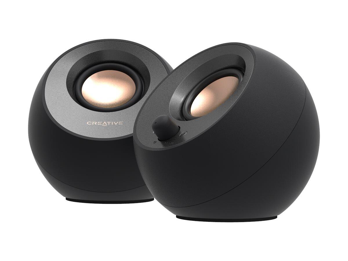 Creative Labs Creative Pebble V3 - Lautsprecher - für PC - 2.0-Kanal - kabellos - Bluetooth - USB - 8 Watt (Gesamt) 51MF1700AA000