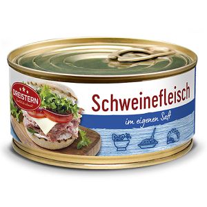 Dreistern Wurstkonserve Schweinefleisch im eigenen Saft, Schweinefleisch, 300 g