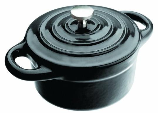 Benza Ibenzoa Compacte braadpan van gietijzer voor rundvlees, 10 cm, zwart