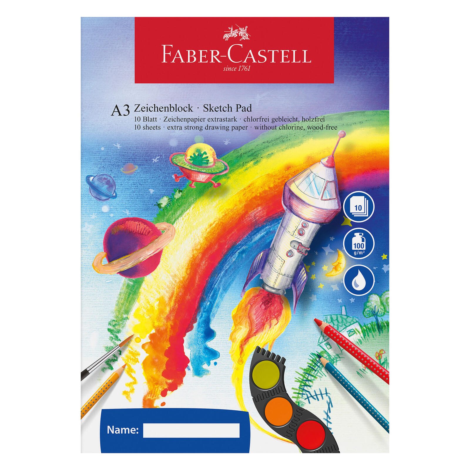 FABER-CASTELL Zeichenblock DIN A3 10 Blatt 400039205