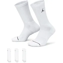 Nike, Unisex, Sportsocken, Jordan Everyday Crew Socks (3 Pairs) (XL), Weiss