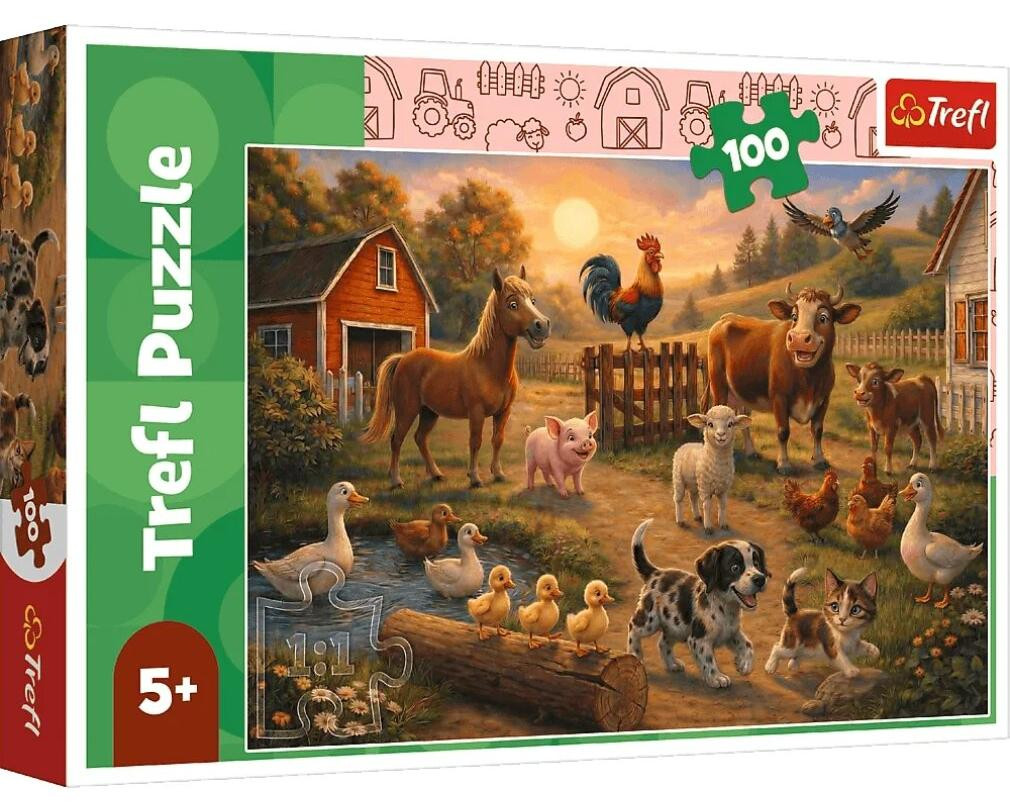 TREFL Puzzel Vrienden van het dorp 100 stukjes