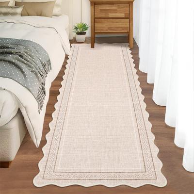Garvee Modern Curved Rope Border Scalloped Area Rug