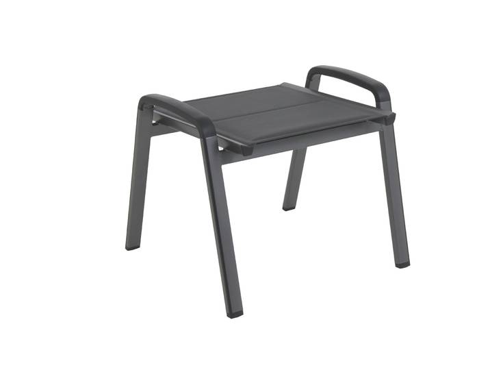 MWH Futosa Hocker Aluminium/Textilene iron grey stapelbar