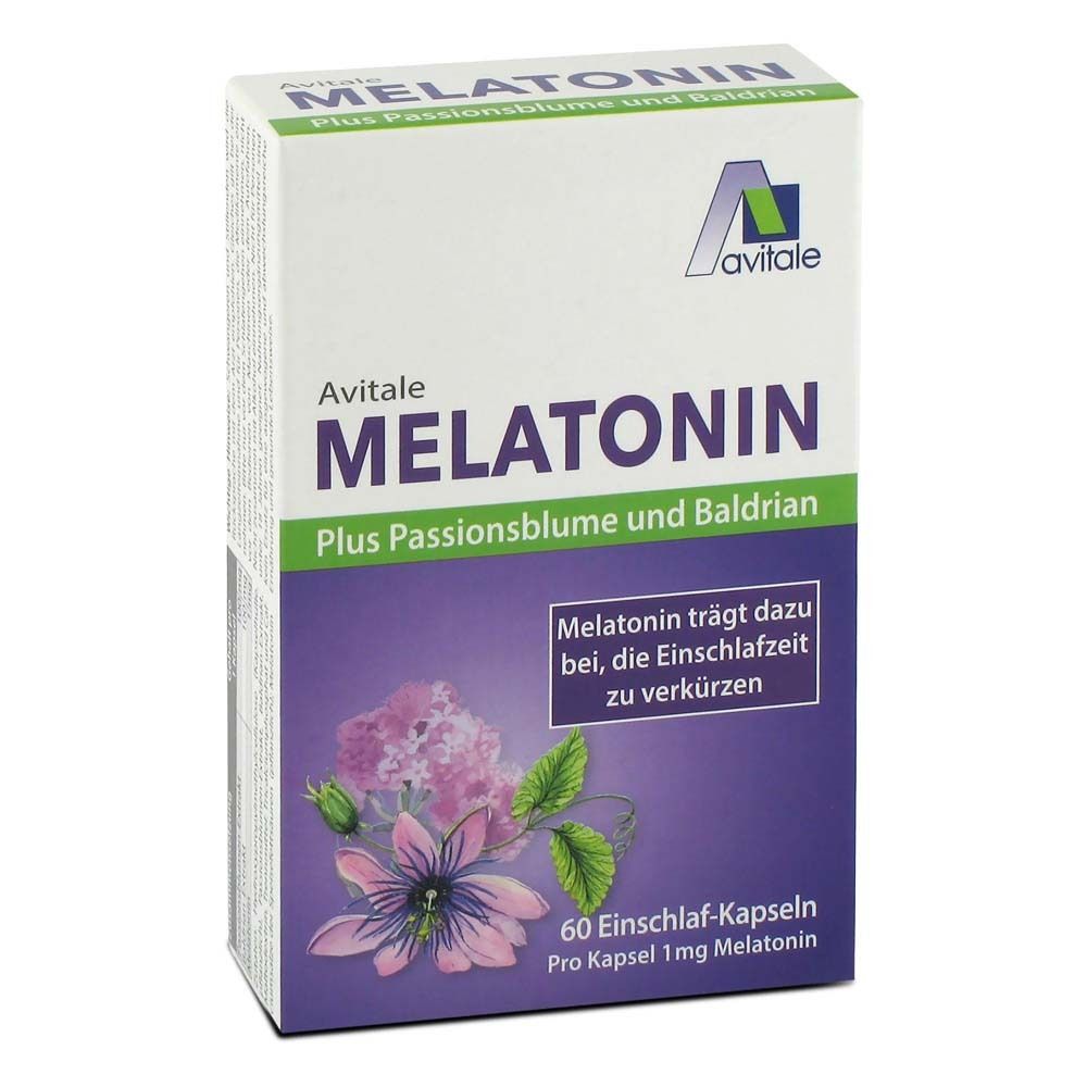 MELATONIN+PASSIONSBLUME+Baldrian Kapseln 60 St
