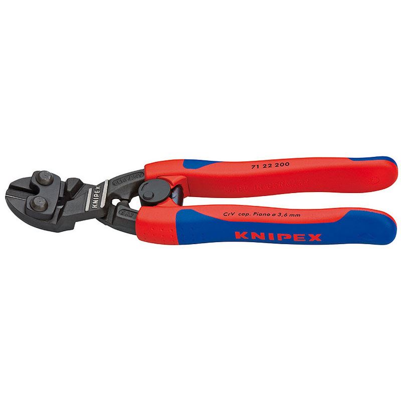 Knipex Kompakt-Bolzenschneider CoBolt 71 22 200 (mit Öffnungsfeder und Verriegelung)