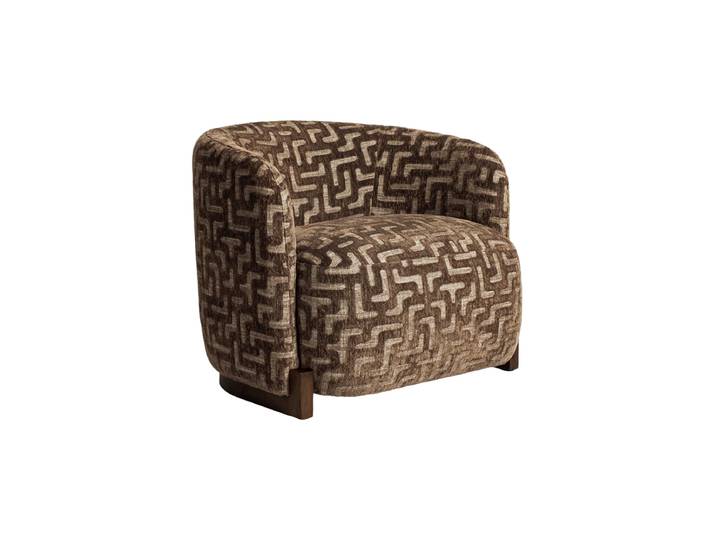 Design Sessel „Hannah“, verschiedene Grössen Brown Labyrinth Richmond Interiors