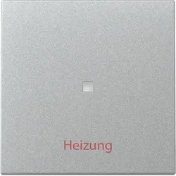 Gira Wippe mit Kontrollfenster und Aufdruck "Heizung Ein/Aus" (alu)