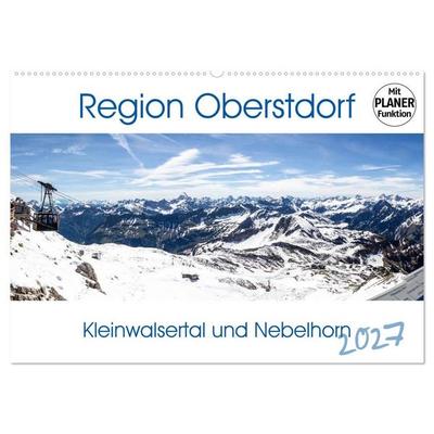Region Oberstdorf - Kleinwalsertal und Nebelhorn (Wandkalender 2027 DIN A2 quer), CALVENDO Monatskalender