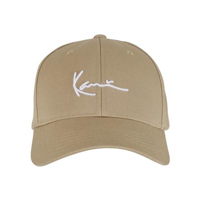 Trucker Cap KARL KANI "Karl Kani Karl Kani Signature Essential Cap", Damen, Gr. onesize, beige (sand), 100% Baumwolle (Bio), Caps