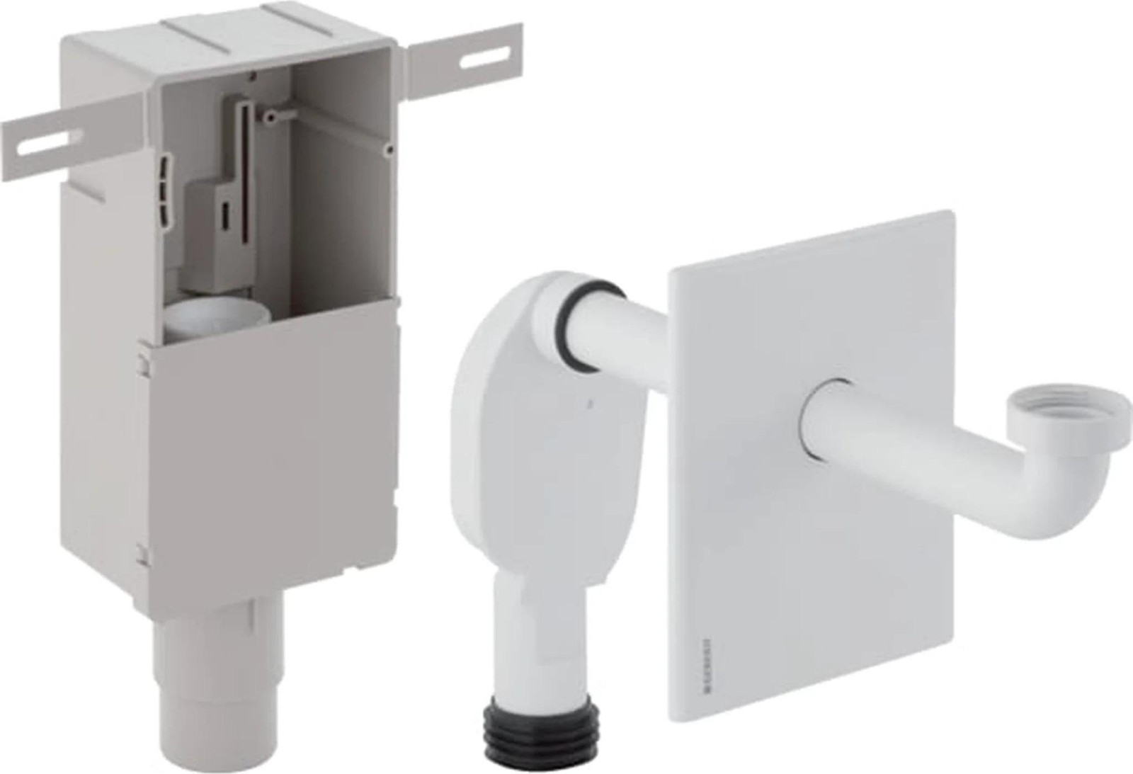Geberit UP Sifon voor wastafel met horizontale afvoer en afdekplaat, wit, 1 stuk