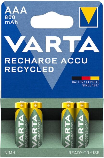 VARTA RECHARGE ACCU AAA 800mAh blister de 4 pièces (56813101404)